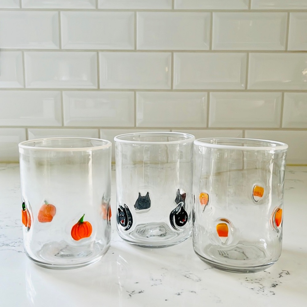 Anthropologie 🎃Harvest Pumpkin Juice Glasses - Picture 15 of 16